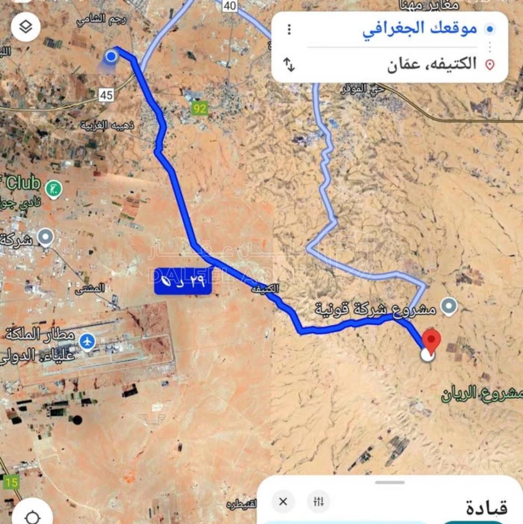 أرض في ارض للبيع ١١.٤ دنم الموقر العنفدان الشرقي - 28,000 دأ - صورة 1