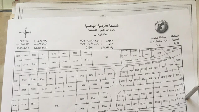 أرض في ارض للبيع بشفا بدران مرج الاجرب سكن ب ٨٥٧  - 190,000 دأ - صورة NaN