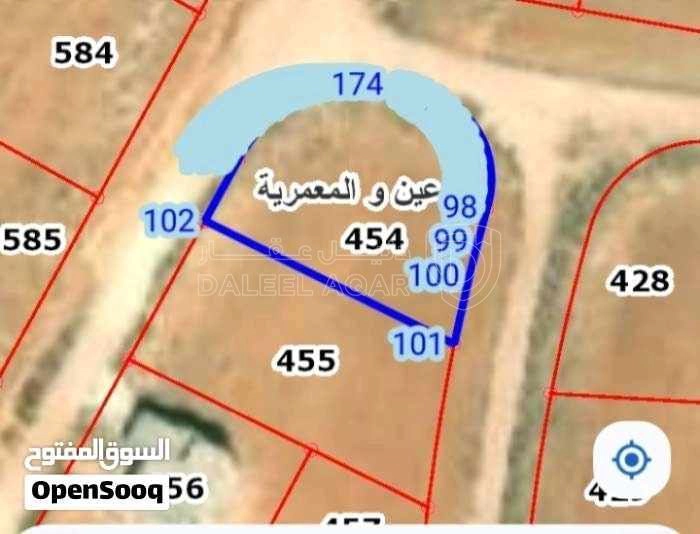 أرض في بلعما - اسكان عمون - قريبه ومطله على الشارع الدولي - 8,500 دأ - صورة 1