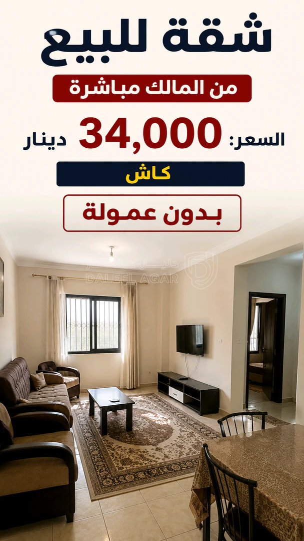 شقة في عمان الهاشمي الشمالي حي الزغاتيت  - 34,000 دأ - صورة 1