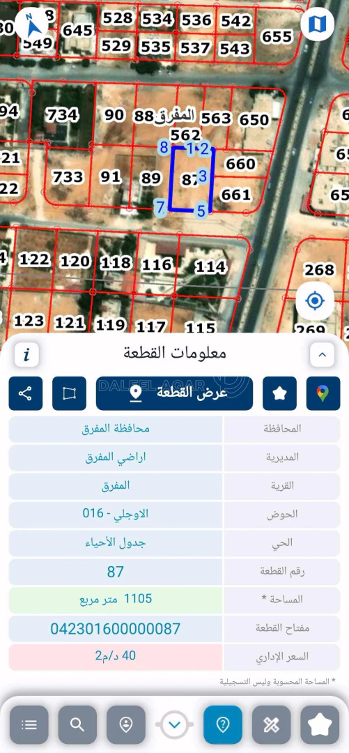 أرض في المفرق الحي الهاشمي على شارع ايدون - 125,000 دأ - صورة 1