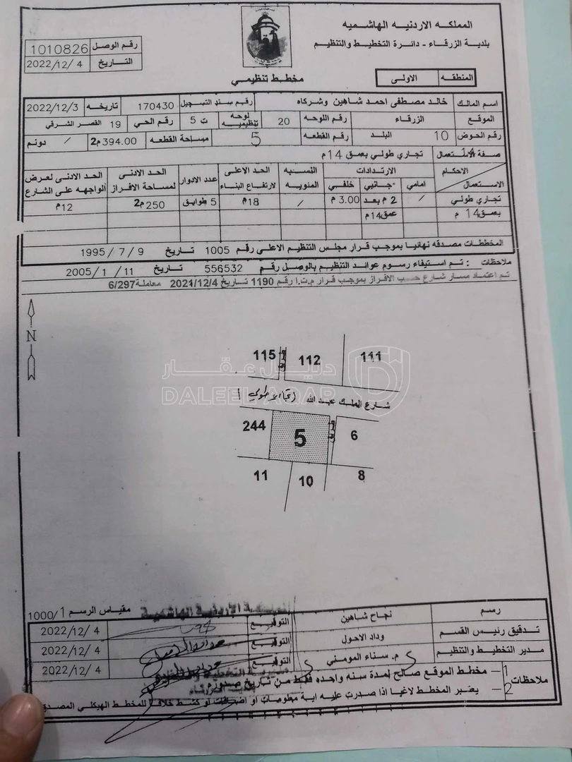 مبنى في الزرقاء وسط تجاري شارع الملك عبد الله - 100,000 دأ - صورة 1