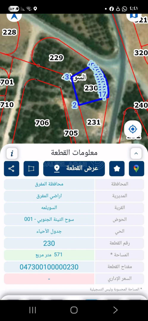 أرض في ارض مزروعه زيتون للبيع  - 5,000 دأ - صورة 1