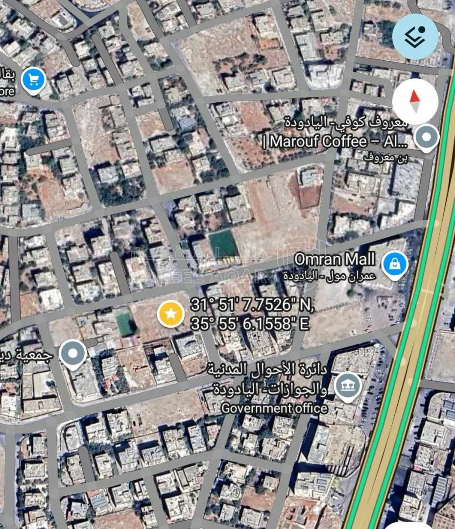 أرض في عمان اليادودة خلف عمران مول - 200,000 دأ - صورة 1