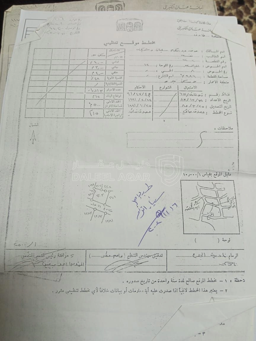 أرض في طبربور شارع على سالم شهاب الهبارنه  - 400,000 دأ - صورة 1