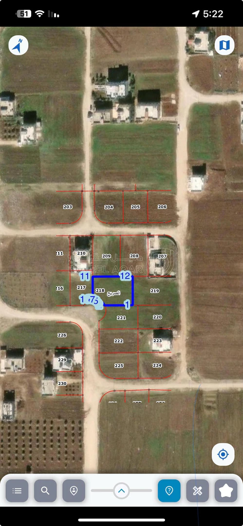 أرض في قطعة ارض في المسرب الجنوبي منطقة الصريح الجديدة - 56,000 دأ - صورة 1