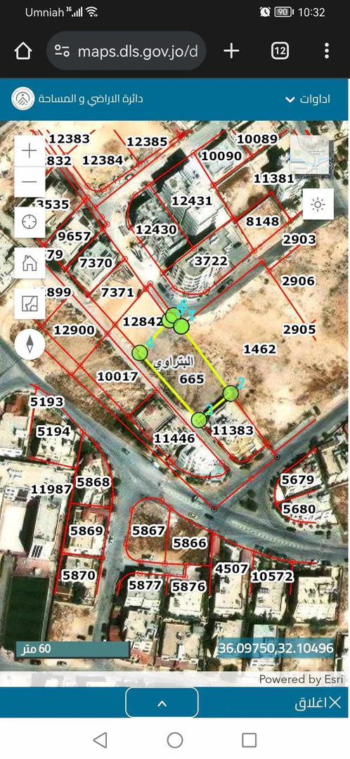 أرض في قطعة ارض سكنية للبيع في البتراوي واجهه على الشارع - 105,000 دأ - صورة 1