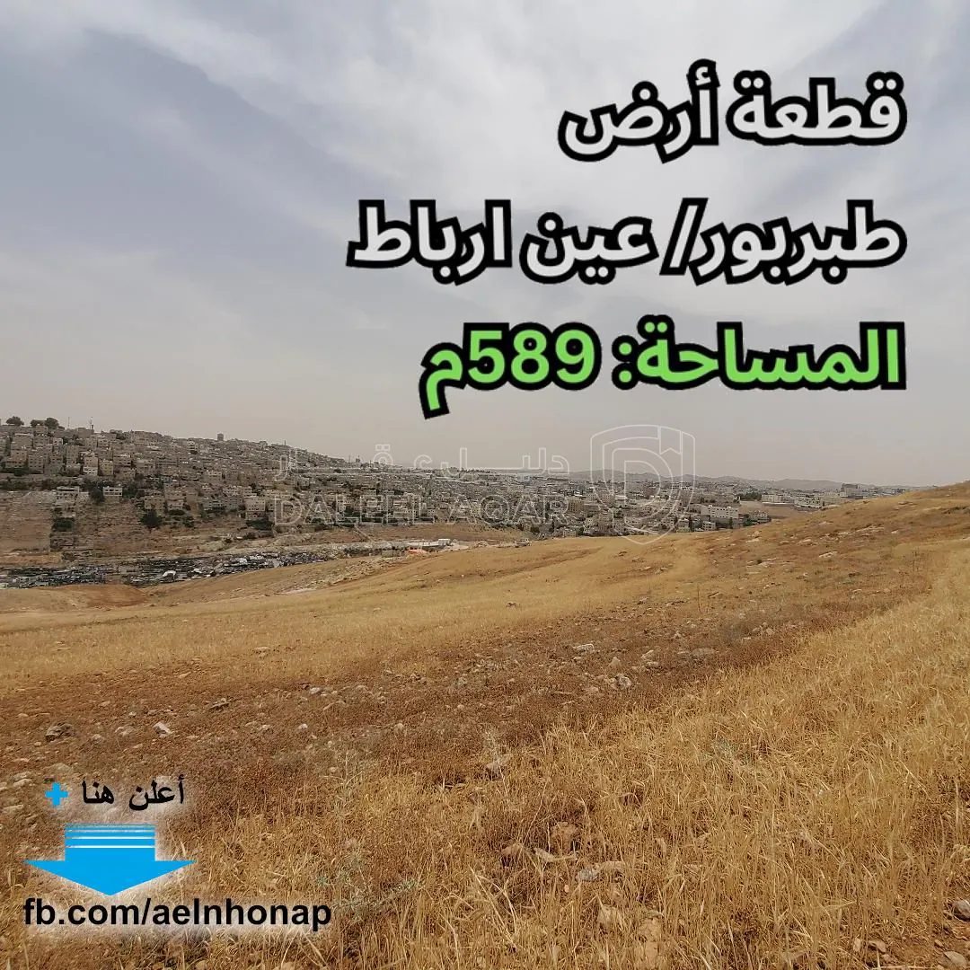 أرض في طبربور-تبعد كيلومتر واحد و 300م عن طريق وادي القمر - 47,000 دأ - صورة 1