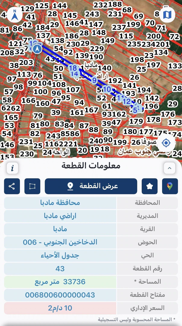 أرض في شارع الجامعة الأمريكية مادبا - 288,000 دأ - صورة 1