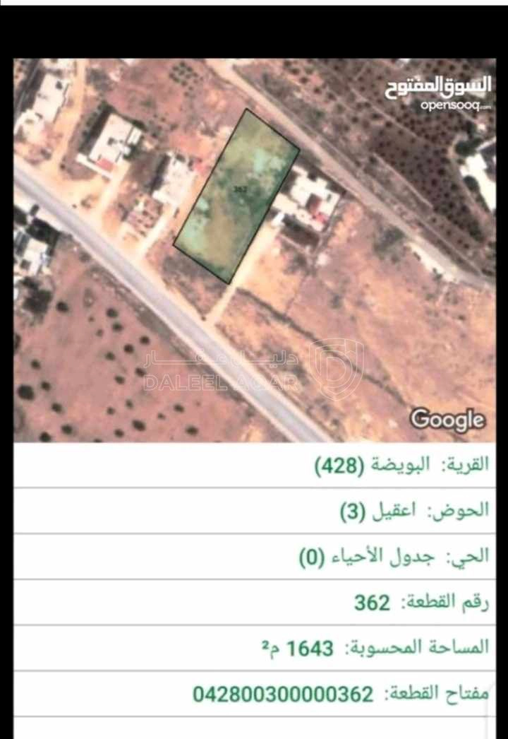 أرض في المفرق بويضة الحوامدة  - 38,000 دأ - صورة 1