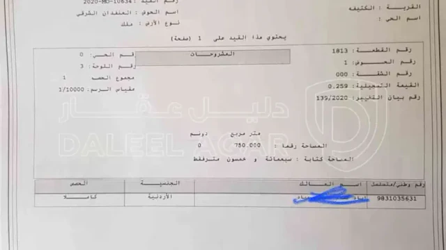 أرض - ارض خلف   المطار  750 متر سكن ب  بسعر 13000 الف - 13000 دأ