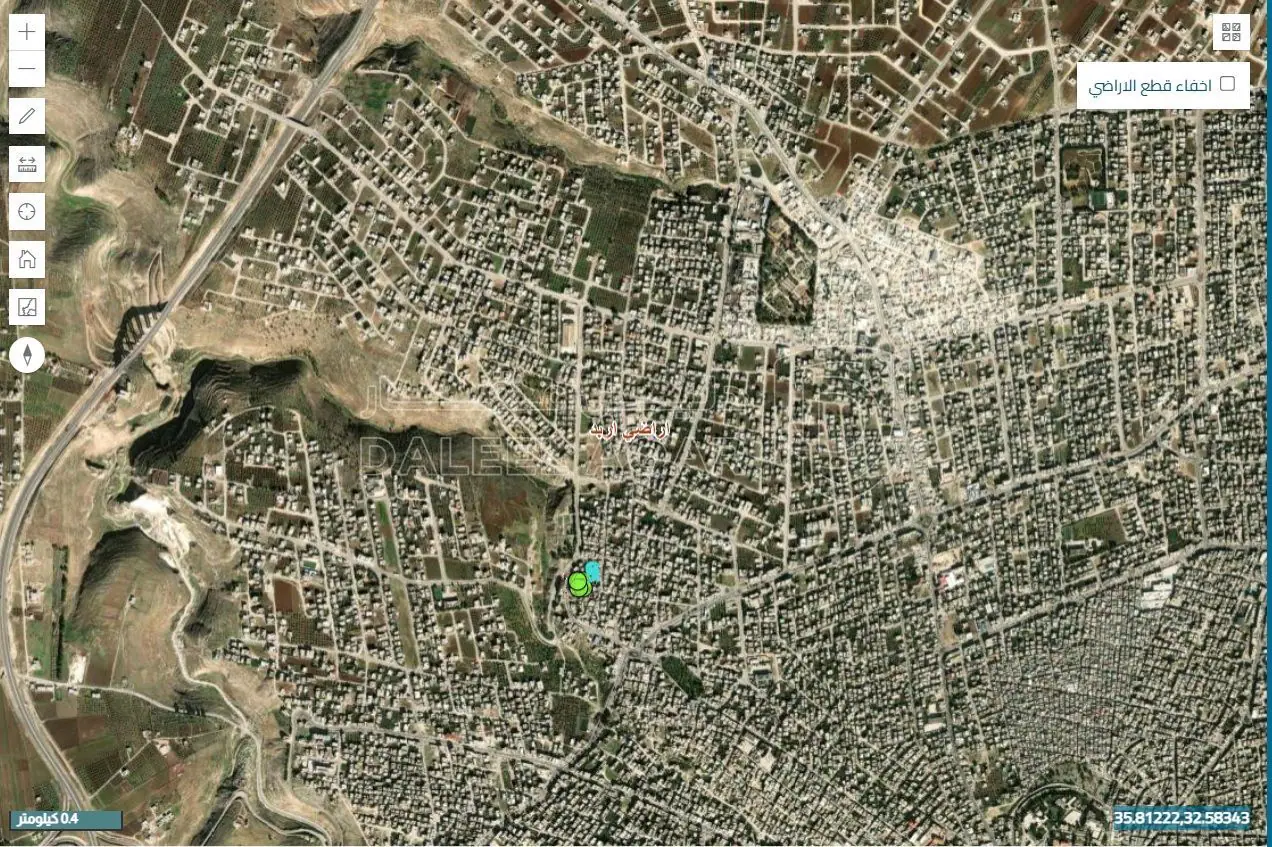 أرض في اربد غرب البارحة مقابل قرية ابان - 5,500 دأ - صورة 1