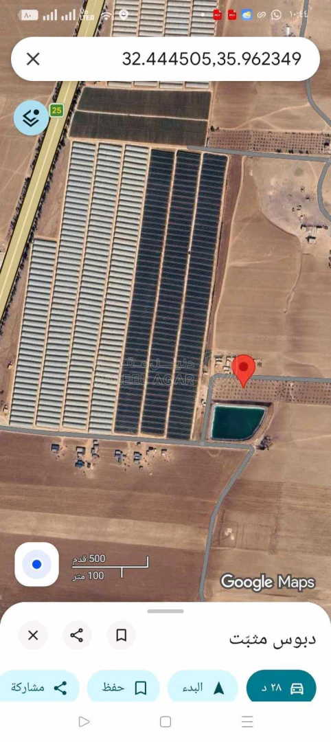 أرض في اربد بين إشارة السايبر وجسر نعيمة شرق الشارع 500م - 126,000 دأ - صورة 1