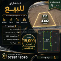 أرض في ارض للبيع الشونه الشماليه السليخات  - 65,000 دأ - صورة NaN