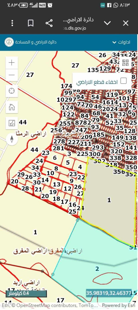 أرض في دونم ارض خلف جامعة العلوم والتكنولوجيا  - 10,000 دأ - صورة 1