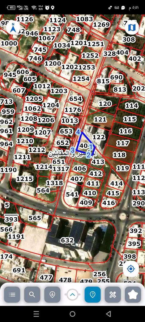 أرض في ارض مميزة سكن ج للبيع في المقابلين والبنيات - 140,000 دأ - صورة 3