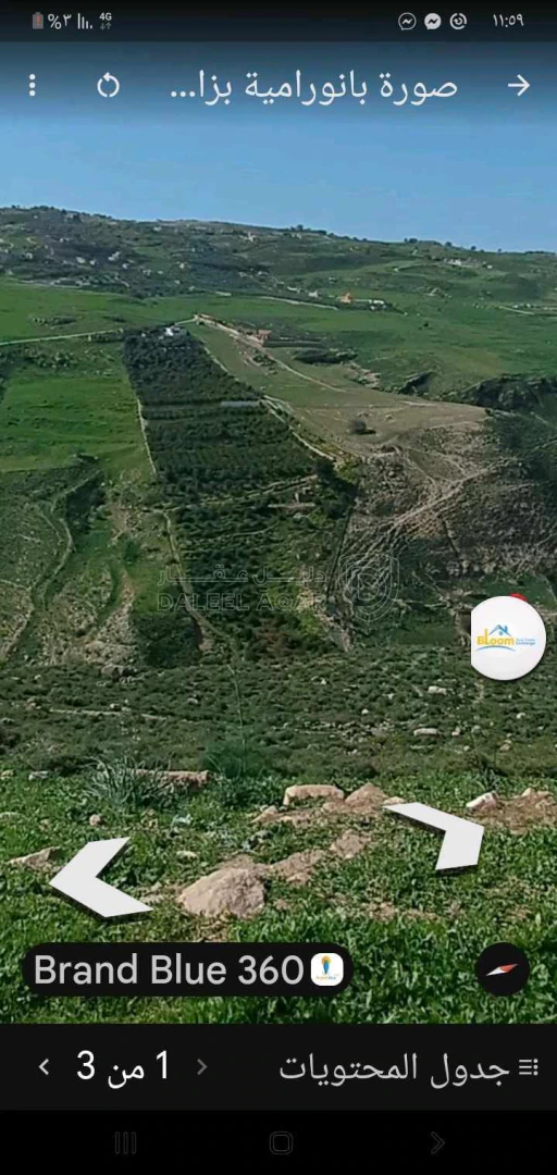 أرض في الرميمين بالقرب من شلالات الرميمين السياحية - 49,000 دأ - صورة 1