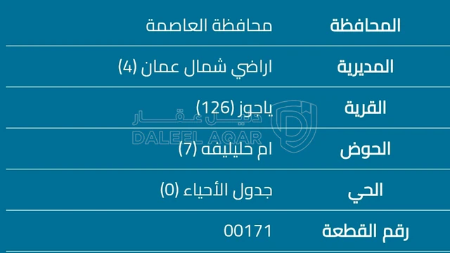 أرض - ارض للبيع مساحة دونم الجبية قرب الكلية الاسلامية  - 400000 دأ