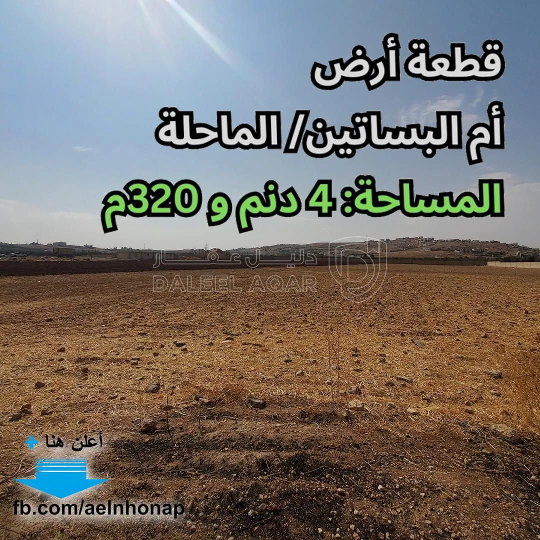 أرض في ناعور - قرية أم البساتين  - 216,000 دأ - صورة 1