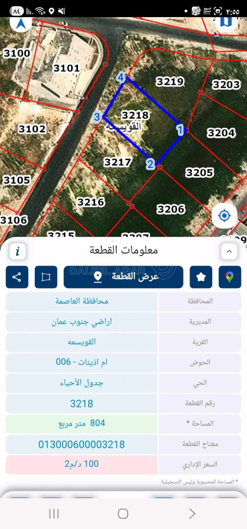 أرض في القويسمة ام اذينات  - 115,000 دأ - صورة 1