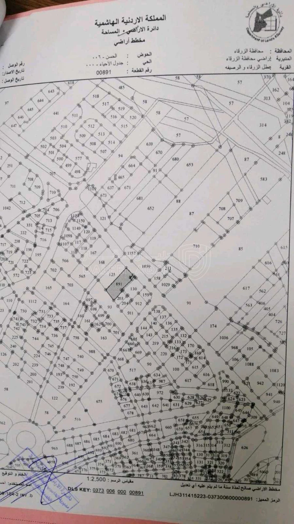 أرض في الزرقاء الجبل الأبيض حوض الحسن - 230,000 دأ - صورة 1