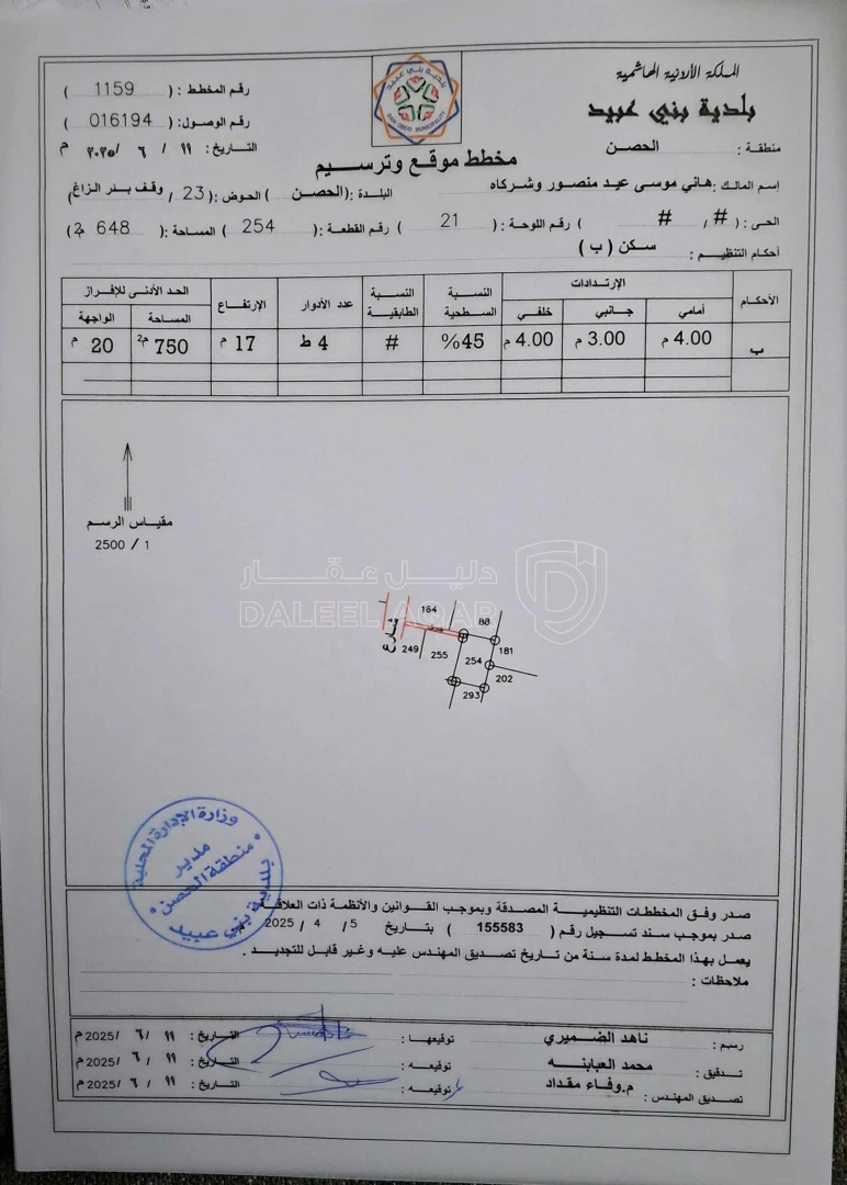 أرض في الحصن - 35,640 دأ - صورة 1
