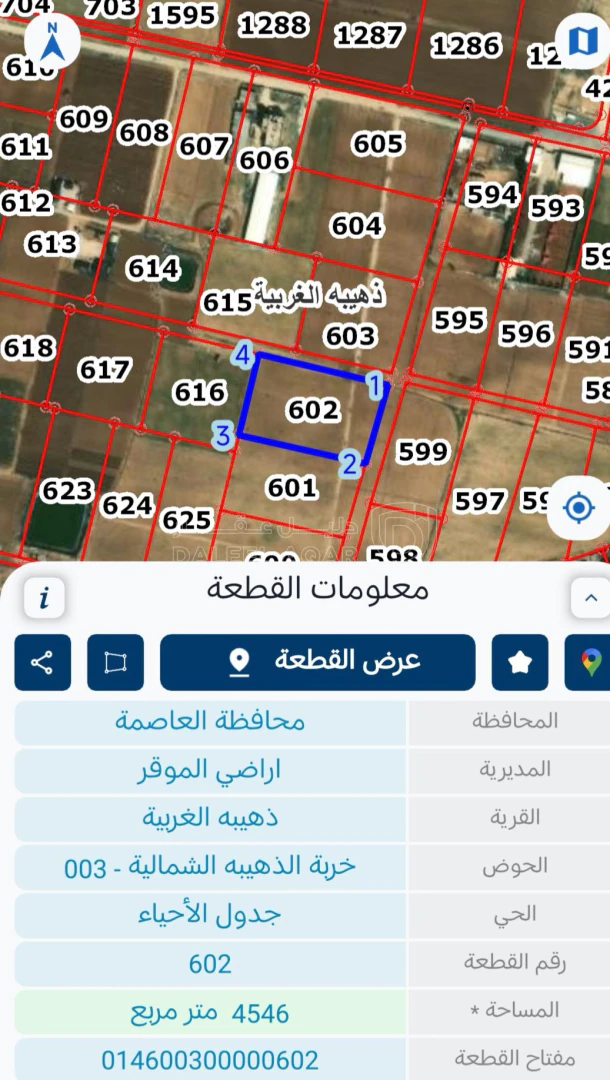أرض في قطعه ارض في اجمل مناطق الذهيبه الغربيه - 110,000 دأ - صورة 1