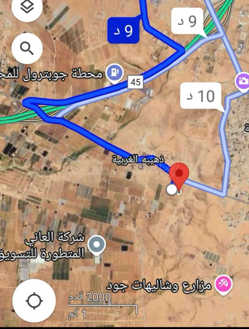 أرض في قطعة ارض للبيع ١٠٣٠ م ذهيبة غربية - 35,000 دأ - صورة 1