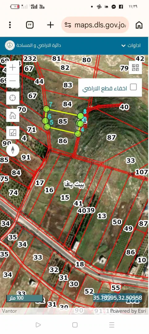 أرض في أريد ـ بيت يافا ـ قريب من شارع البترول - 32,000 دأ - صورة 1