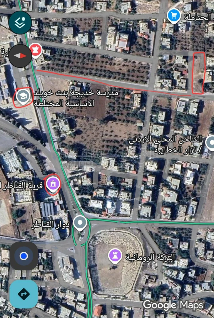 أرض في اربد الحصن بالقرب من مدرسة خديجة للبنات - 55,000 دأ - صورة 1