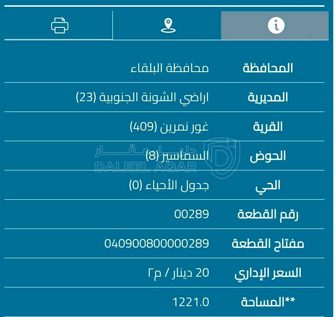 أرض في ارض للبيع الاغوار بسعر مناسب - 40,000 دأ - صورة 1