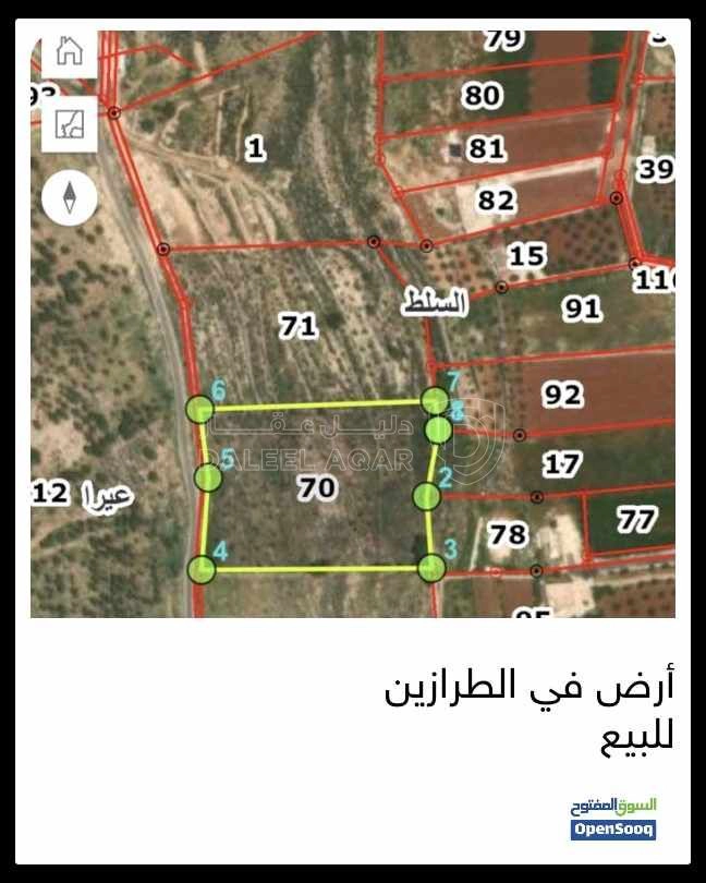 أرض في السلط-الطرازين الكبيرة  - 160,000 دأ - صورة 1