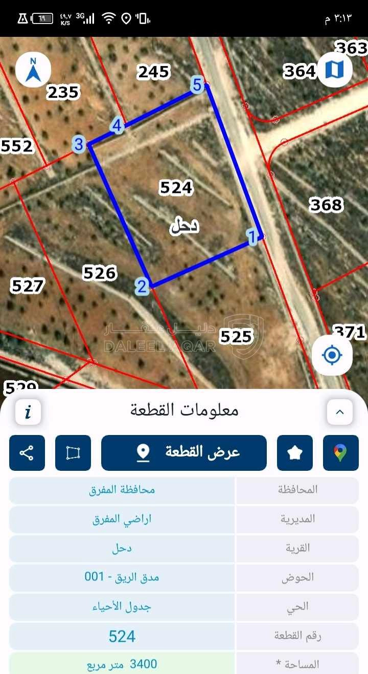 أرض في أرض للبيع شرق جرش دحل/المفرق  - 20,000 دأ - صورة 1