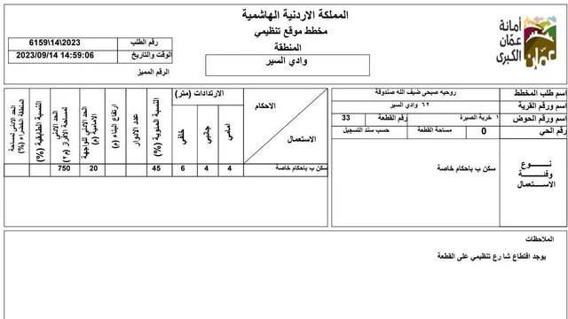 أرض في ارض للبيع 593متر مربع - 60,000 دأ - صورة NaN
