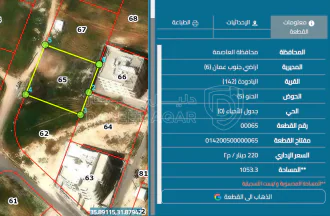 أرض - اليادودة حوض الحنو شارع يحيى بن سعيد - 250000 دأ