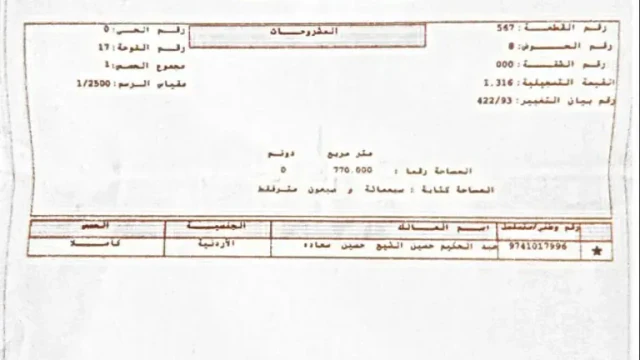 أرض - عين الباشا - قرب بئر العواملة - 50000 دأ