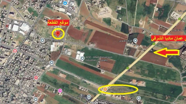 أرض - مادبا - بين طريق مادبا عمان (الشرقي والغربي ) - 90000 دأ