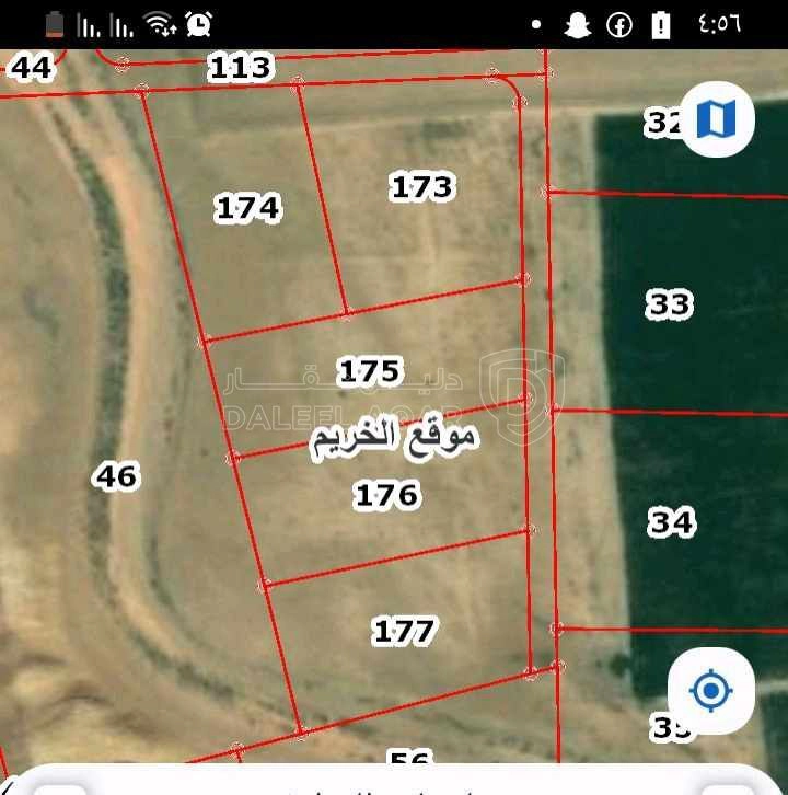 أرض في جنوب عمان موقع الخريم حوض مقرن بريك - 8,000 دأ - صورة 1