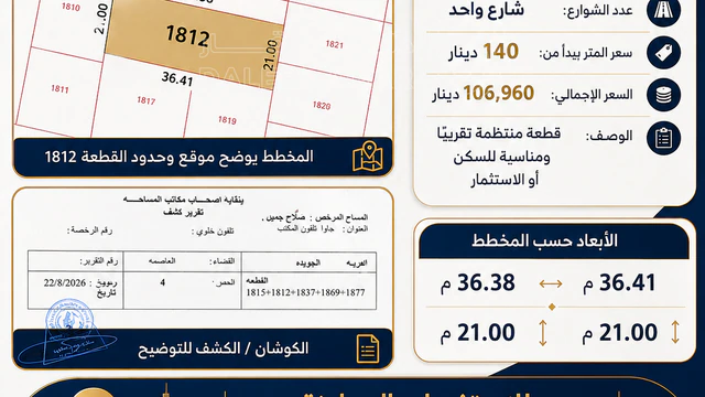 أرض - أرض سكنية للبيع في الجويدة – تنظيم سكن ب  - 108080 دأ
