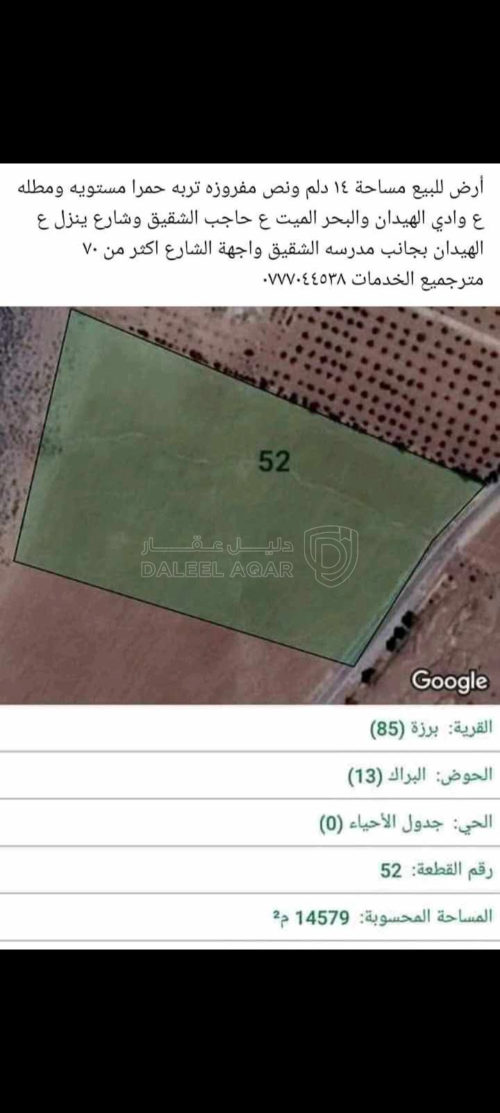 أرض في مادبا  ذيبان مطل الشقيق  - 70,000 دأ - صورة 1