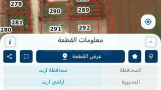 أرض - اربد شارع البتراء  - 83200 دأ
