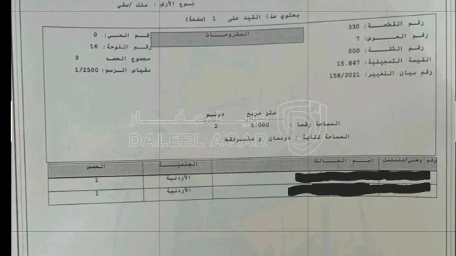 أرض في الزارة الشمالية - 190,000 دأ - صورة 1