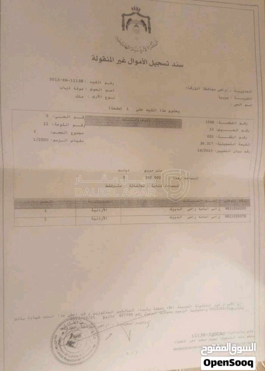 أرض في جريبا جوفة ذياب - 21,000 دأ - صورة 1