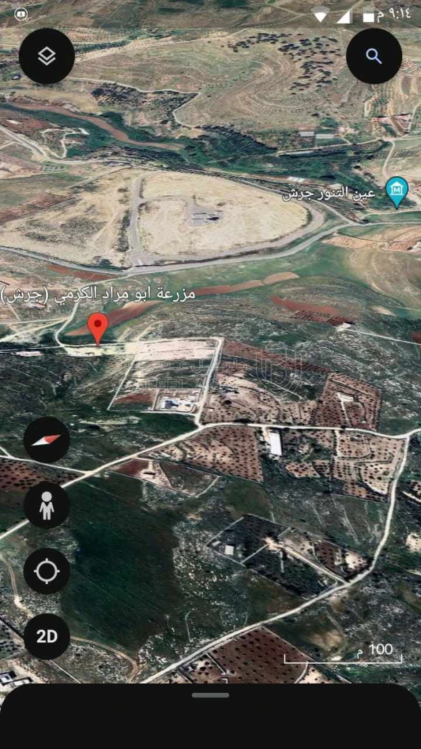 أرض في جرش العنيبة قرب عين التنور  - 50,000 دأ - صورة 1