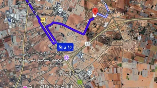 أرض في ارض للبيع قرب جامعة شرق الاوسط شارع ١٢ م - 85,000 دأ - صورة 1