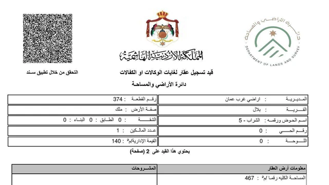 أرض - بيادر وادي السير - بدر الجديده - 175000 دأ
