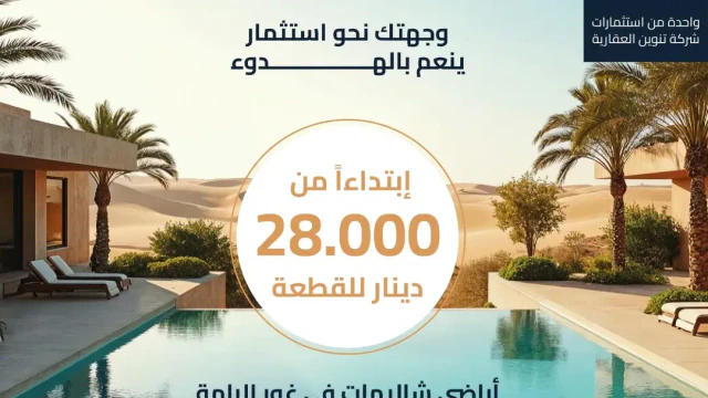 أرض في بالقرب من إشارات الرامه - 40,000 دأ - صورة 1