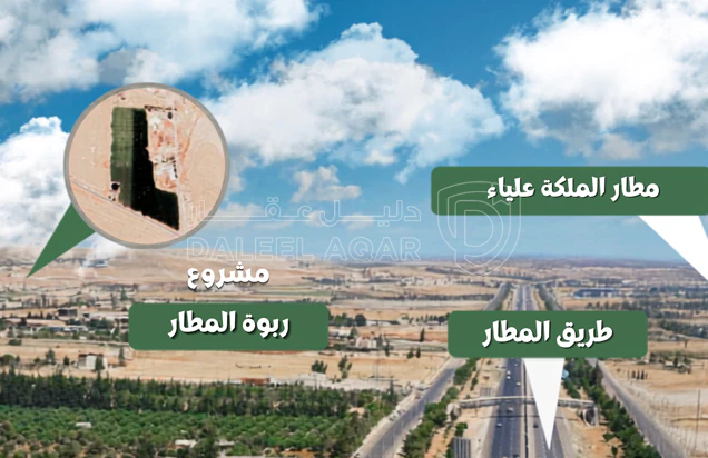 أرض في شارع المطار - 83,000 دأ - صورة 1