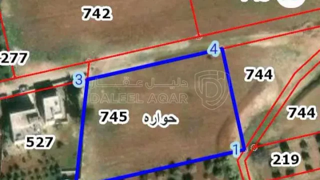 أرض - إربد حواره حوض الزعر - 80000 دأ