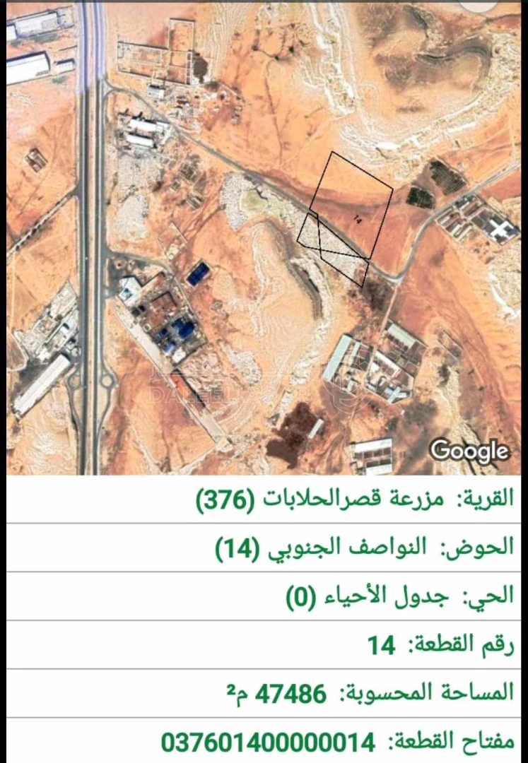 أرض في مزرعه قصر الحلابات - 185,000 دأ - صورة 1